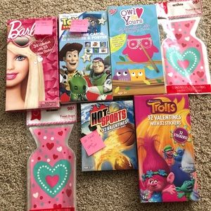 Lot of Valentine’s Day cards and treat bags